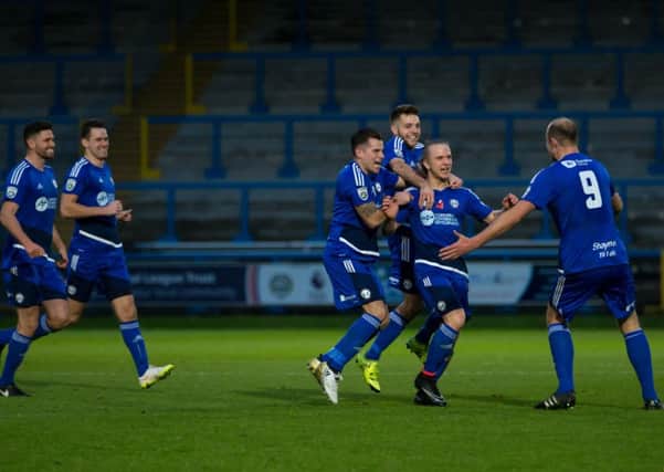 Actions from Halifax Town v Kidderminster, at the MBI Shay Stadium