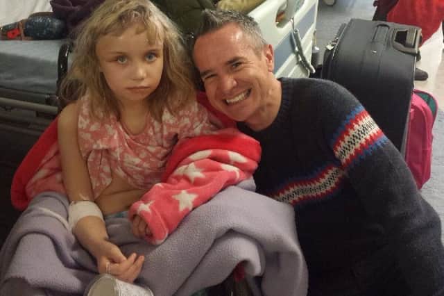 Olivia Naylor, 10, in hospital with CBeebies star Alex Winters