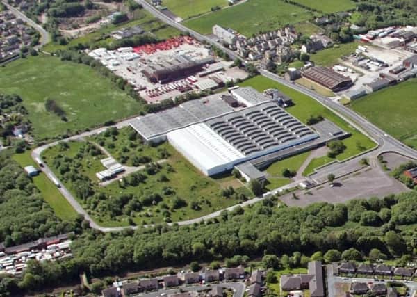 Aerial shot showing the Crosslee factory