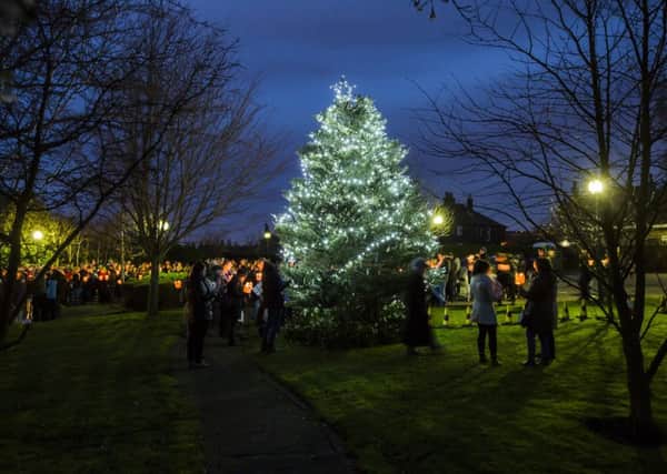Light up a Life tree-lighting service at Overgate Hospice, Elland.