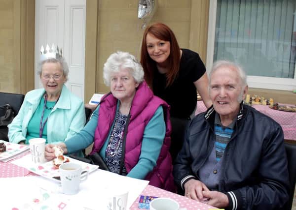 Yvette with residents from Trinity Fold Care Home