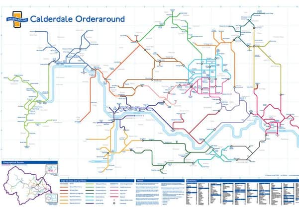 Steve Lovell's tube map of the pubs of Calderdale