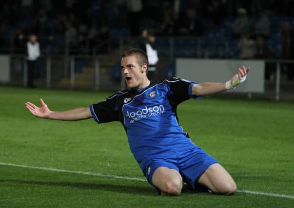 Jamie Vardy in action for Halifax