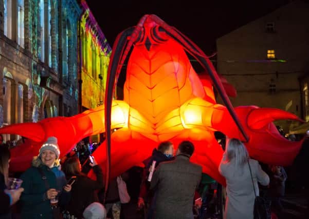 Fire and Water's Sowerby Bridge Winter Light Festival. Photo by Bruce Fitzgerald
