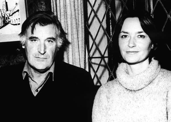 Poet and author Ted Hughes with his wife Carol.