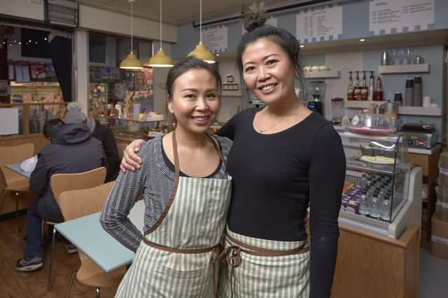 Sisters Choomi and Heeae Kim at My Crepe, Halifax Borough Market.