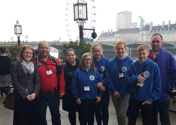 Holly took children from Mixenden to Westminster