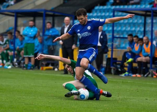 Actions from the FA Cup, Halifax Town v Stalybridge, at the Shay