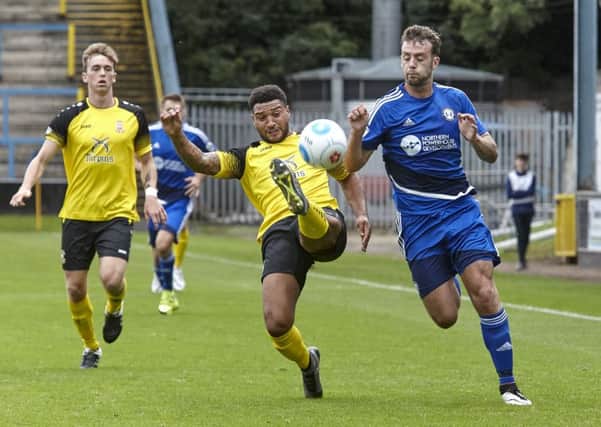 Richard Peniket in action for Halifax against Tamworth in August.