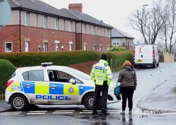Police at the scene of a murder on Shirley Terrace, Gomersall...15th January 2017 ..Picture by Simon Hulme