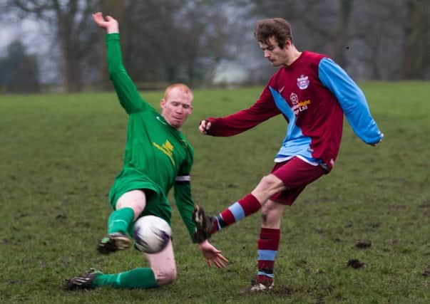 Actions from Sowerby v Sowerby Bridge, at Ryburn Valley High. Pictured is Dan Crossland and Sam Hiley