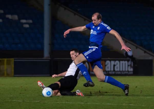 Tom Denton scored for Halifax in their 1-1 draw at Stockport earlier this season.