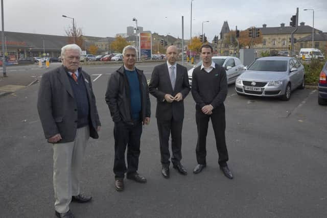 John Buxton, Steven Lord, Howard Blagbrough and Scott Beton at on of Brighouse's car parks.
