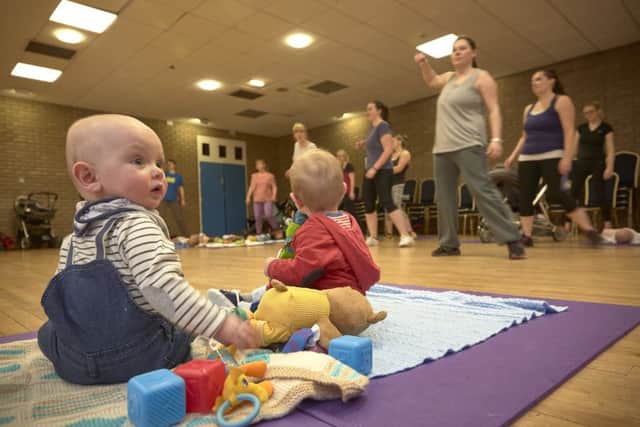 Fitness class for new mums and their babies at North Bridge Leisure Centre