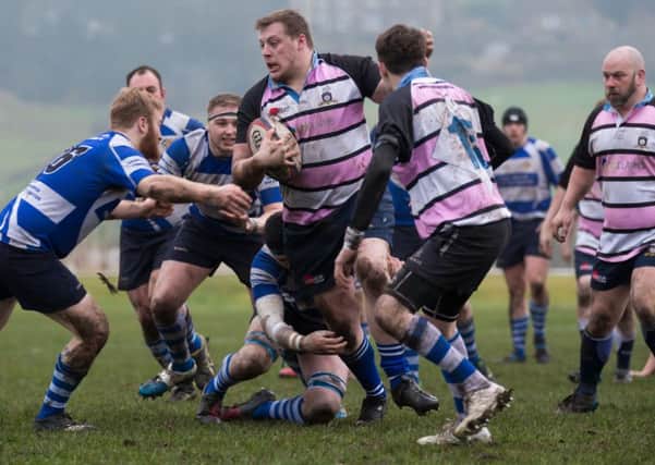 Actions from Halifax RUFC v Halifax Vandals, at Ovenden Park. Pictured is Ben Mathers