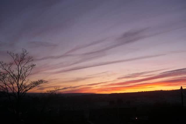 From Kelly Mundy of Sowerby Bridge taken from a friends balcony overlooking Norland Moor on Sunday afternoon of the frosty sunset.