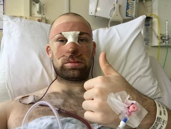 Alex Tait suffered horrific facial injuries after being hit by a cricket ball