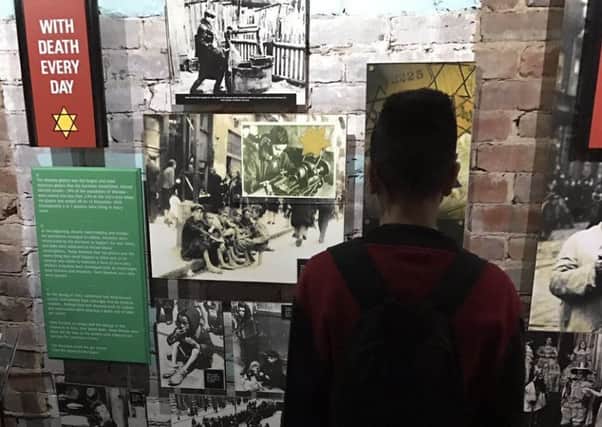 Students visited the exhibition and memorial gardens to learn about the Nazi regime