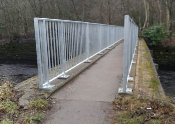 The new railings are on the bridge to the recreation ground at Hollins Mill Lane.
 
 
Mike Middleton