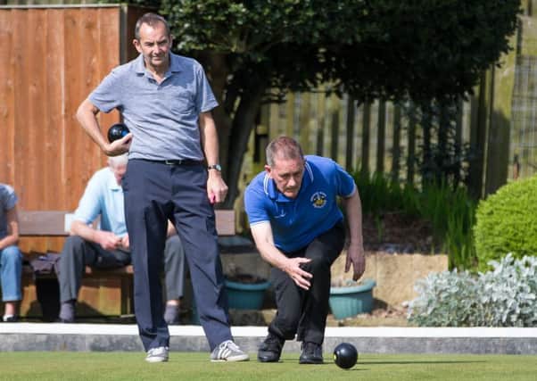 Halifax Association Champion of Champions bowls, at Sowerby T and BC. Pictured is Mark Regan