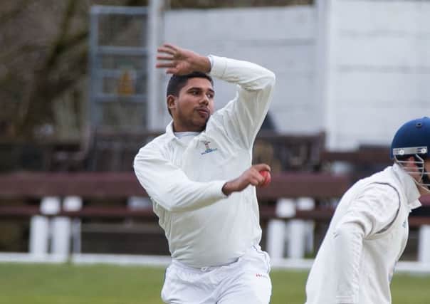 Actions from Walsden v Monton and Weaste cricket, at Walsden, Pictured is Umesh Karunaratne
