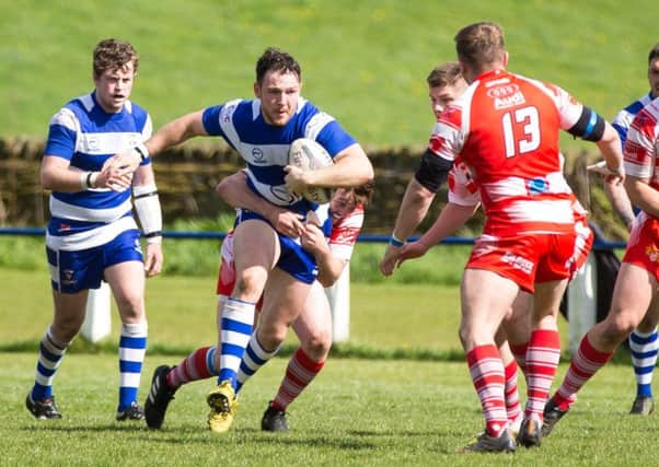 Actions from Siddal v Kells, at Chevinedge. Pictured is Zac McComb