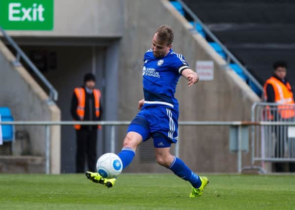 Actions from FC Halifax Town v Curzon Ashton, at the MBI Shay Stadium. Kevin Roberts