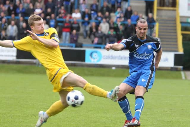 Actions from the play-offs, FC Halifax Town v Gainsborough at the Shay, Halifax