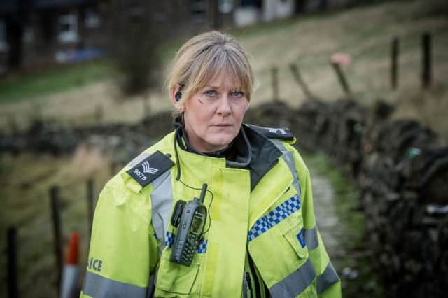 Undated BBC Handout Photo from Happy Valley. Pictured: Catherine (SARAH LANCASHIRE). See PA Feature TV Lancashire. Picture Credit should read: PA Photo/BBC/Ben Blackall. WARNING: This picture must only be used to accompany PA Feature TV Lancashire. WARNING: Use of this copyright image is subject to the terms of use of BBC Pictures' BBC Digital Picture Service. In particular, this image may only be published in print for editorial use during the publicity period (the weeks immediately leading up to and including the transmission week of the relevant programme or event and three review weeks following) for the purpose of publicising the programme, person or service pictured and provided the BBC and the copyright holder in the caption are credited. Any use of this image on the internet and other online communication services will require a separate prior agreement with BBC Pictures. For any other purpose whatsoever, including advertising and commercial prior written approval from the copyright holder will be req