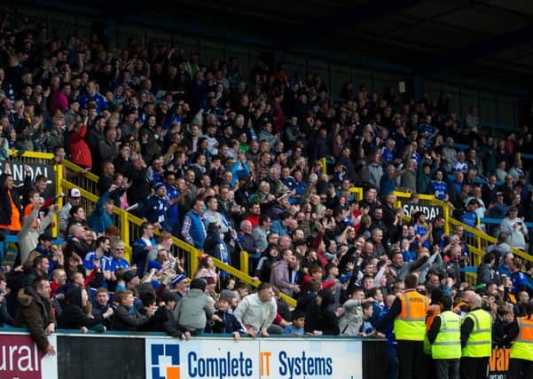 FC Halifax Town beat Salford City in the semi-finals of the play-offs, at the MBI Shay Stadium