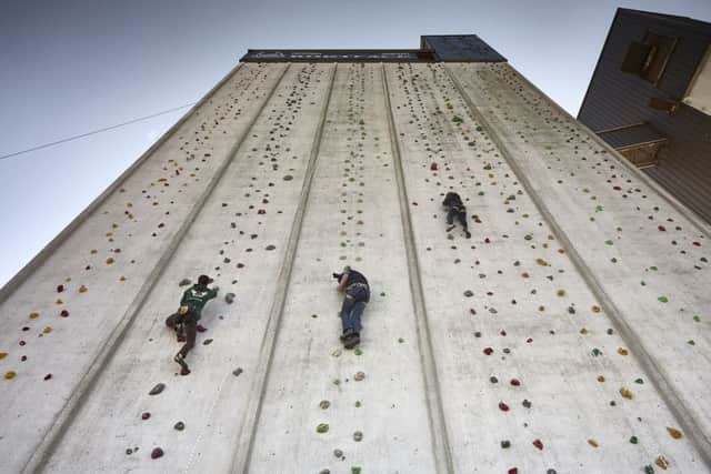New climbing wall at Rokt, Brighouse.