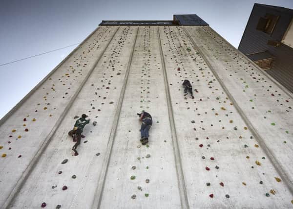 New climbing wall at Rokt, Brighouse.