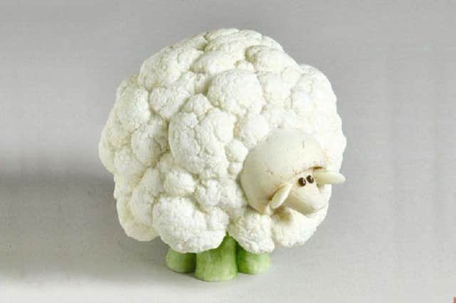 This cauliflower sheep is an example of what can be made