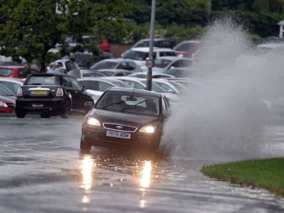 Heavy downpours on Saturday caused localised flooding in parts of Yorkshire.