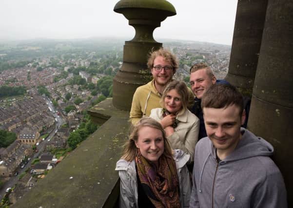 Views from in the clouds, on the Wainhouse Tower, Halifax, on Bank Holiday Monday
