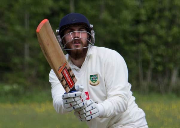 Actions from Southowram v Triangle, at Southowram CC. Pictured is Christian Silkstone
