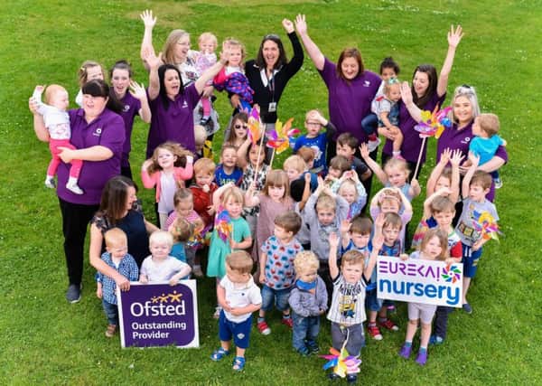 Celebrating at Eureka! Nursery, rated "outstanding" by Ofsted