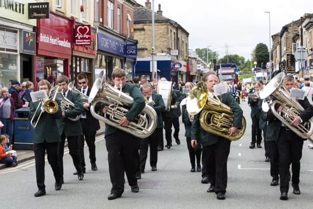 Brighouse Charity Gala 2017. The procession on Commercial Street.
