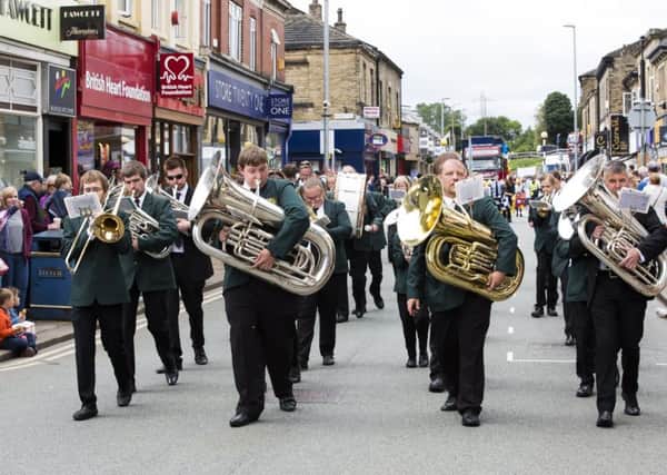 Brighouse Charity Gala 2017. The procession on Commercial Street.