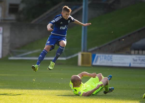 Actions from FC Halifax Town v Southport. David Brooks