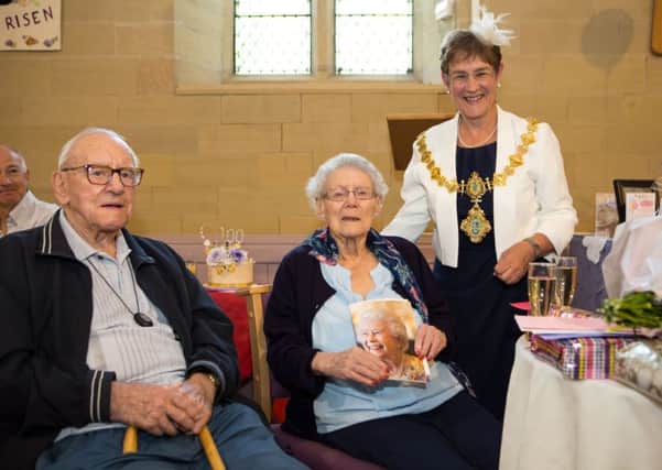 Guest: Elsie, centre, with Deputy Mayor of Calderdale, Coun Jane Scullion and, left, Harry Diaper