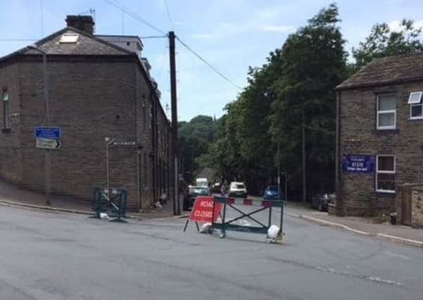The water burst closed the road at Jubilee Road, Siddal, Halifax, leaving residents without water while it is repaired