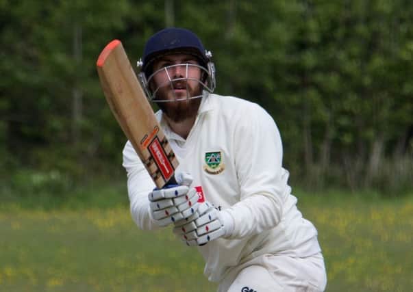 Actions from Southowram v Triangle, at Southowram CC. Pictured is Christian Silkstone