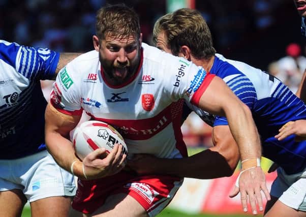 Hull KR's Nick Scruton scored a pivotal 72nd-minute try (Picture: Simon Hulme).