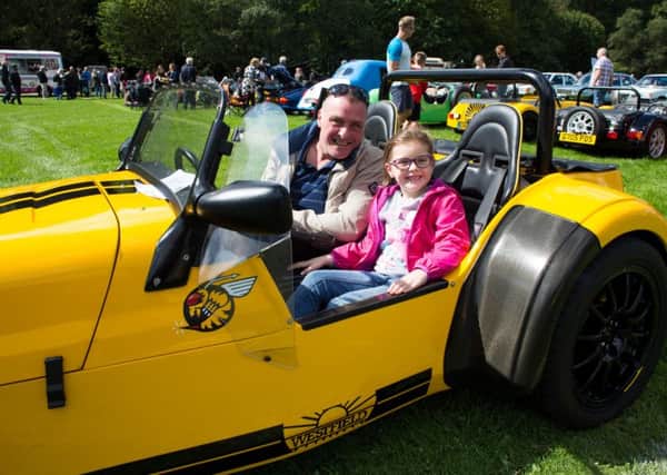 Andrew and Kate Whitehead, in their Super 7, at Calder Holmes Park