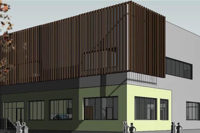 Computer generated images of the proposed new GAMA healthcare facility in Greetland