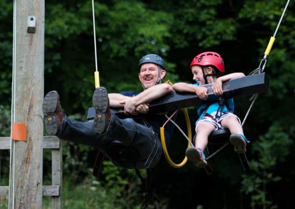High wire fun at one of the past Robinwood Charity Open Days