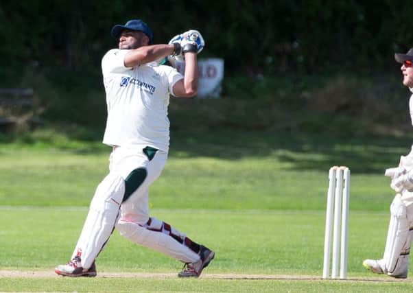 Actions from Brighouse v Spen Victoria, at Brighouse CC. Pictured is Asad Mahmood