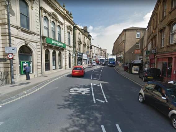 The crash happened in Town Hall Street, Sowerby Bridge. Picture: Google