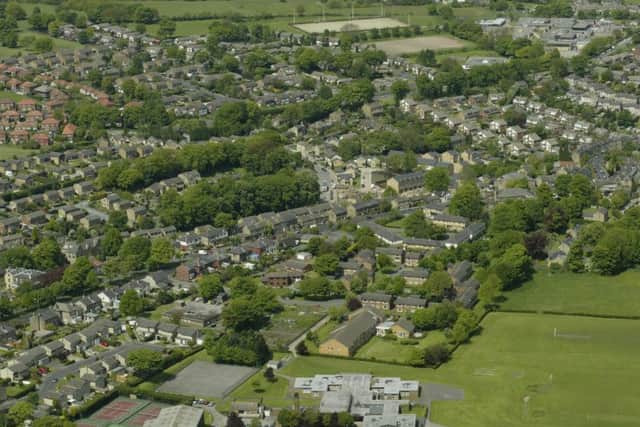 An aerial view of Rastrick, where land has been included as possible sites for new homes